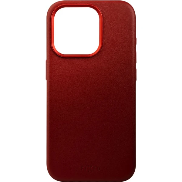 FIXED MagLeather kožený kryt s MagSafe Apple iPhone 15 Pro červený - Pouzdra - Obrázek GGZR100501