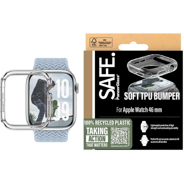 PanzerGlass® SAFE Apple Watch 10/11 (46mm) bumper čirý rámeček - Pouzdra - Obrázek GHWA000L01