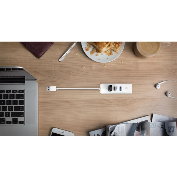 TP-Link UE330 USB 3.0 HUB + adaptér USB 3.0 na Ethernet, bílý - USB huby - Obrázek GIGFF00101