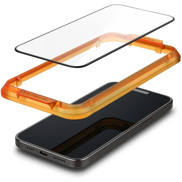 Spigen Glass tR AlignMaster 2 Pack tvrzené sklo iPhone 15 černé - Ochranné folie a skla - Obrázek GIS8000601