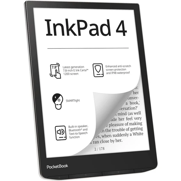 PocketBook InkPad 4 stříbrná - Čtečky elektronických knih - Obrázek GIW6000701