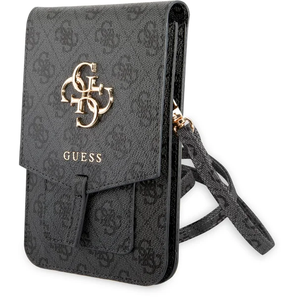 Guess PU 4G Metal Logo univerzální brašna pro telefon šedá - Pouzdra - Hlavní obrázek