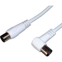 PremiumCord Koaxial F/Koaxial F TV kabel 5m bílý - Kabely a redukce