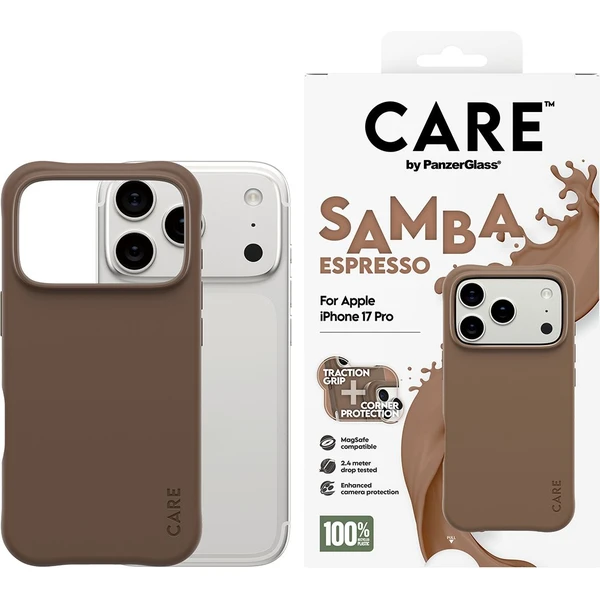 PanzerGlass® CARE Samba kryt s MagSafe Apple iPhone 17 Pro Espresso - Pouzdra - Obrázek GMDH000K01