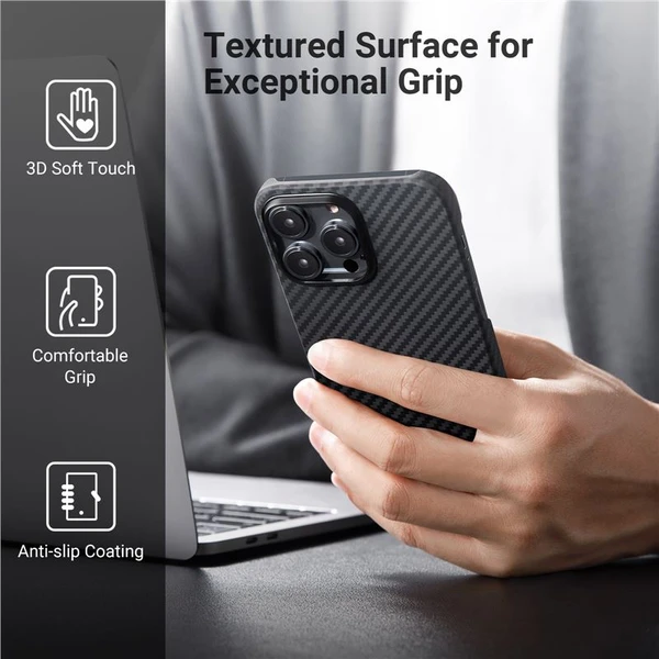 Pitaka MagEZ 3 1500D case, black/grey - iPhone 14 Pro - Pouzdra - Obrázek GML9000601