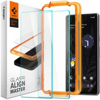 Spigen Glass AlignMaster 2 Pack tvrzené sklo pro Google Pixel 7a čiré - Ochranné folie a skla