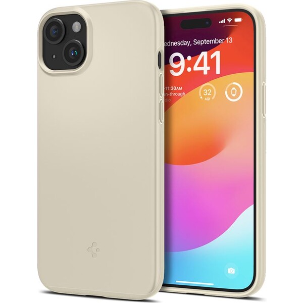 Spigen Thin Fit kryt iPhone 15 Plus béžový