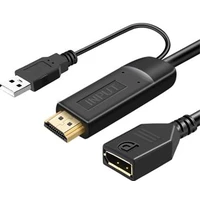 PremiumCord HDMI 2.0/DisplayPort 1.2 redukce 4K 0,25m černá - Kabely a redukce