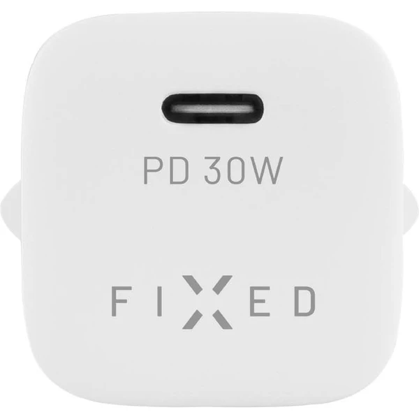 FIXED Mini nabíječka s USB-C/USB-C kabelem, PD, 1 m, 30W, bílá - Nabíječky - Obrázek GQ5E300401