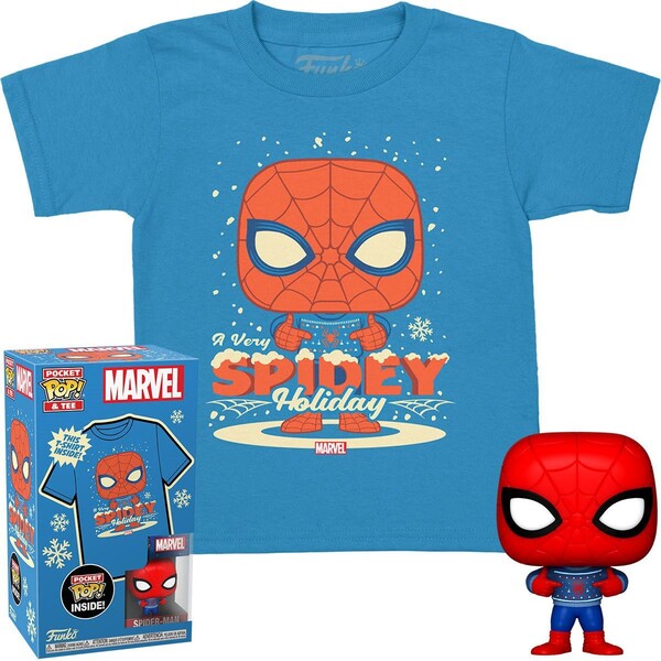 Funko Pocket POP! & Tee: Marvel -Holiday Spider-Man L