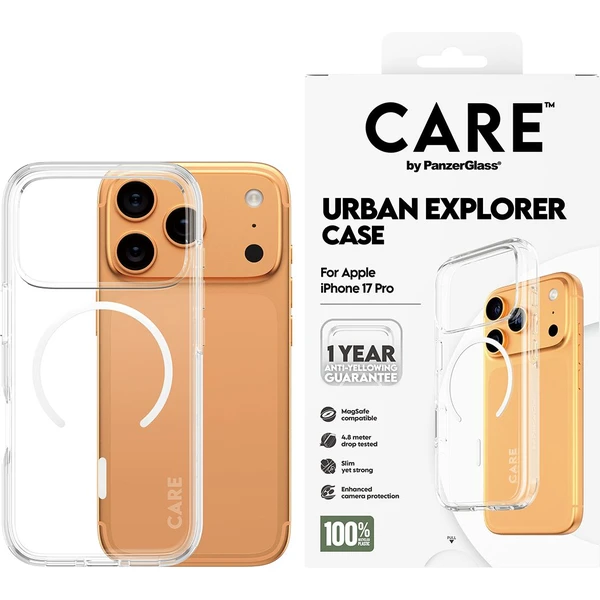 PanzerGlass® CARE Urban kryt s MagSafe Apple iPhone 17 Pro čirý/bílý - Pouzdra - Obrázek GREH000K01