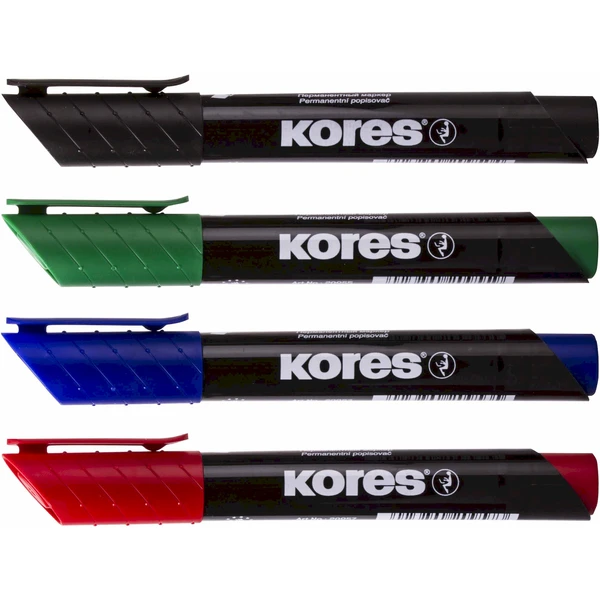 Kores K-MARKER permanentní popisovače s kulatým hrotem 4 barvy - Popisovače - Obrázek GS7H000K01