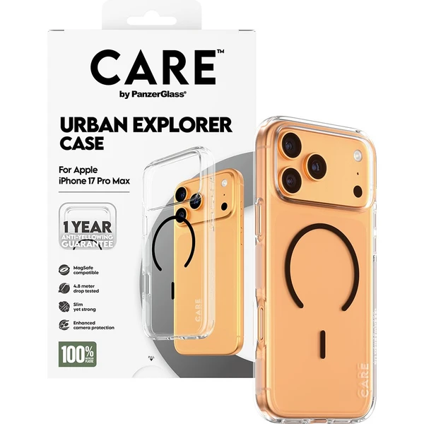 PanzerGlass® CARE Urban kryt s MagSafe Apple iPhone 17 Pro Max čirý/černý - Pouzdra - Obrázek GSEH000K01