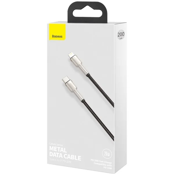 Baseus Cafule USB-C/Lightning napájecí kabel 20W 2m černý - Kabely a redukce - Obrázek GSKGF00101