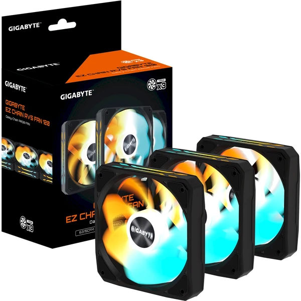 GIGABYTE EZ CHAIN RVS FAN 120 - Ventilátory pro PC - Obrázek GT2L000K01