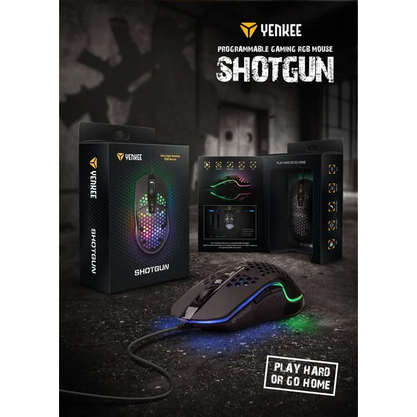 YENKEE YMS 3030BK Shotgun herní myš černá - Myši - Obrázek GVASF00101