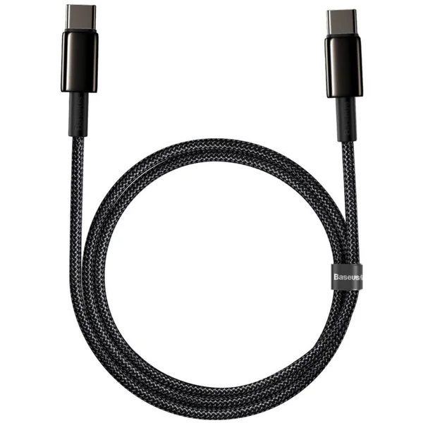 Baseus Tungsten Gold USB-C/USB-C napájecí kabel 100W 2m černý - Kabely a redukce - Obrázek GWKGF00101
