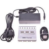 PremiumCord USB 2.0 Hub 7-portový s externím napájením - USB huby