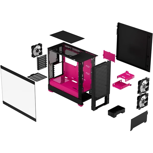 Fractal Design Pop Air RGB Magenta Core TG Clear Tint - Počítačové skříně - Obrázek GY6A000601