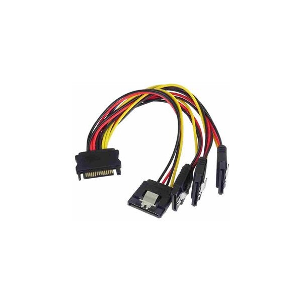 PremiumCord Napájecí rozdvojka k HDD SATA - 4x SATA
