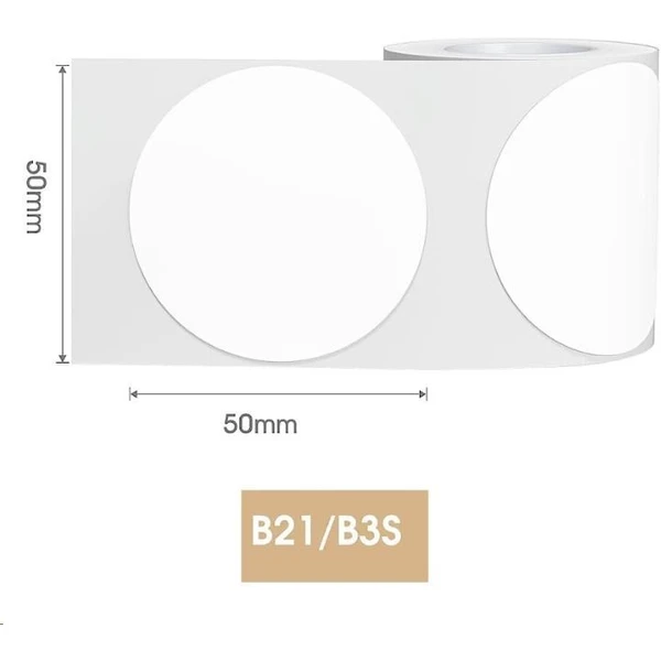 Niimbot štítky R 50x50mm 150ks Round pro B21, B3S, B1 bílé - Pásky pro štítkovače - Obrázek GZR0000N01