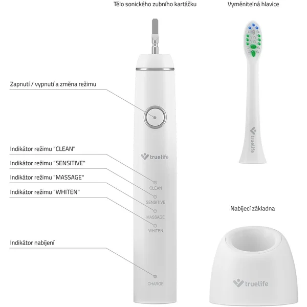 TrueLife SonicBrush Compact bílý - Zubní kartáčky - Obrázek H02Y000501