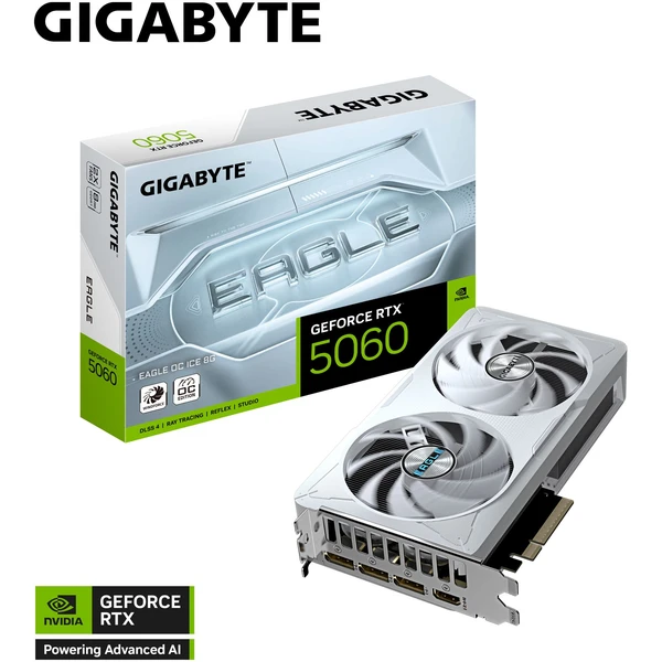 GIGABYTE NVIDIA GeForce RTX 5060 EAGLE OC ICE 8G - Grafické karty - Obrázek H04F000O01
