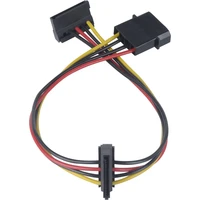 Akasa - 4-pin molex na 2x 15-pin Sata adaptér - Kabely a redukce
