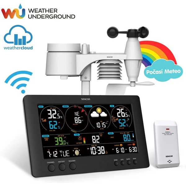 Sencor SWS 12500 WiFi Meteostanice Pro - Meteostanice - Obrázek H0N4000701