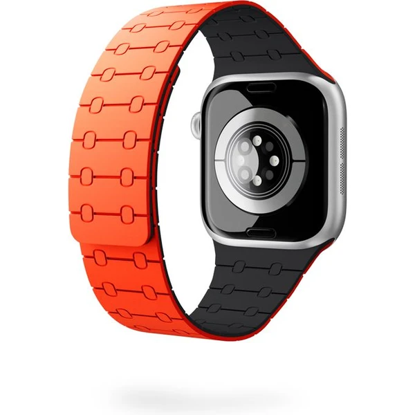 Epico Magnetic+ silikonový řemínek pro Apple Watch 42/41/40/38mm oranžový - Řemínky - Obrázek H0SJ000K01