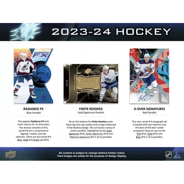 Hokejové karty 2023-24 Upper Deck SPx Hockey Hobby Box - Hokejové karty - Obrázek H0U6000P01