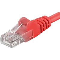 PremiumCord RJ45/RJ45 Cat6 UTP patch kabel 1,5m červený - Kabely a redukce