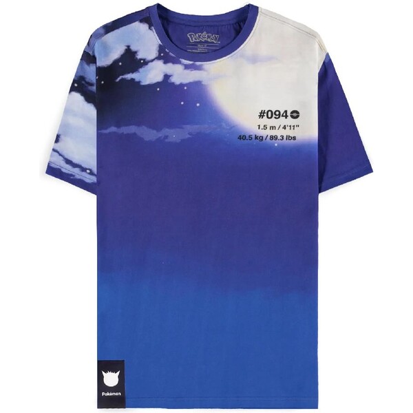 Difuzed Tričko Pokémon - Gengar AOP (velikost M) Vícebarevná