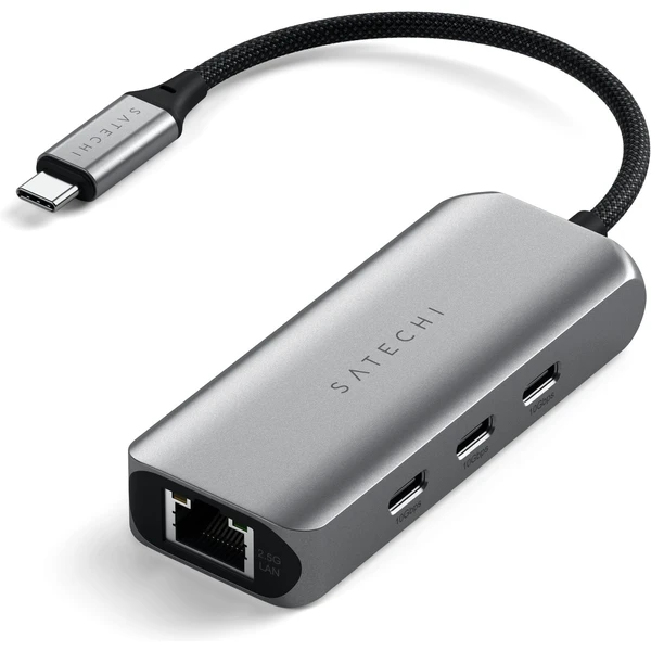 Satechi 4v1 USB-C hub s 2,5 gigabitovým Ethernetem vesmírně šedý - USB huby - Obrázek H1OC000J01