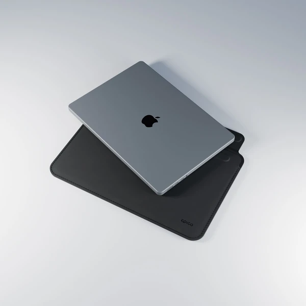 Epico Leather Sleeve kožené pouzdro pro Macbook Pro 14" černé - Pouzdra - Obrázek H2LL000K01