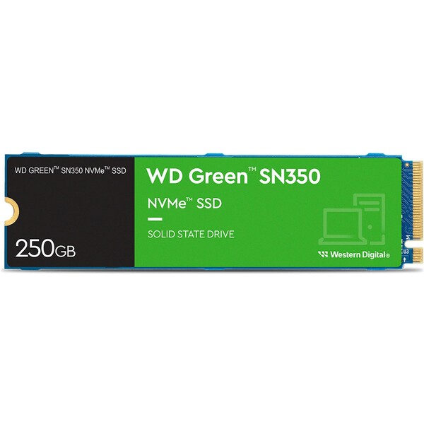 WD GREEN SSD NVMe 250GB PCIe SN350, Gen3 8GB/s WDS250G2G0C