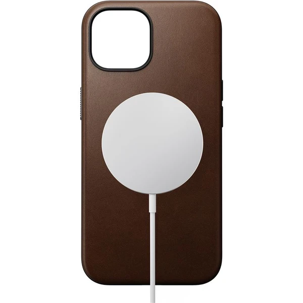 Nomad Modern Leather MagSafe kryt iPhone 15 hnědý - Pouzdra - Obrázek H3CS100501