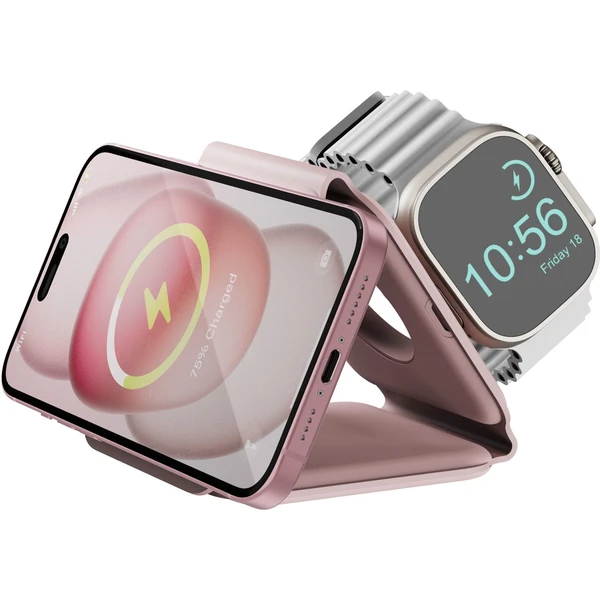 ENERGEA GoMag Trio Plus 3v1 MagSafe nabíječka růžová - Nabíječky - Obrázek H3J5000L01