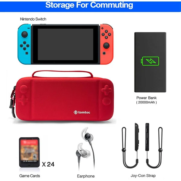 Tomtoc cestovní pouzdro Nintendo Switch červené - Pouzdra - Obrázek H3MV000501