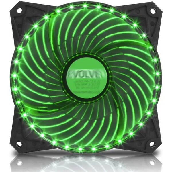 EVOLVEO 12L2GR ventilátor 120mm zelený FAN12GR33 Zelená