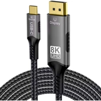 PremiumCord USB-C/DisplayPort 1.4 kabel 8K 2m stříbrný - Kabely a redukce