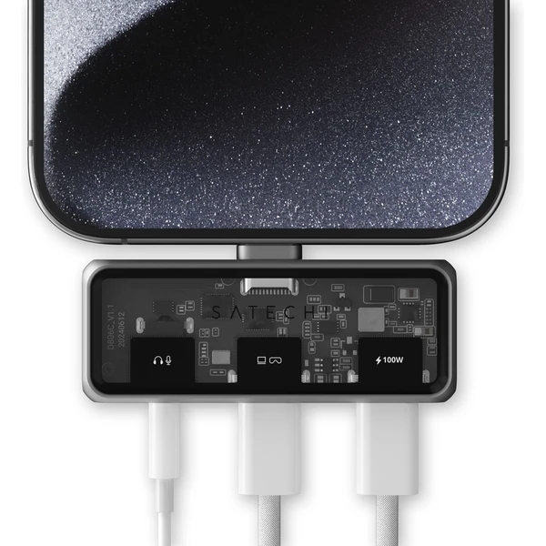 Satechi Mobile XR Hub s duálním USB-C a audio portem vesmírně šedý - USB huby - Obrázek H4BF000O01