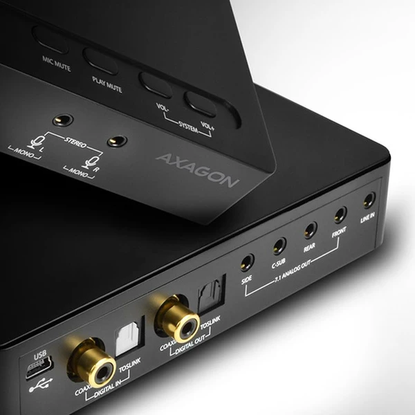 AXAGON ADA71 USB 2.0 7.1 audio SOUNDbox SPDIF vstup/výstup - Zvukové karty - Obrázek H53V000501