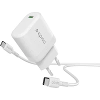 Epico Resolve set 30W GaN nabíjecího adaptéru a USB-C na USB-C kabelu, bílý - Nabíječky