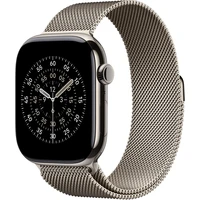 Apple Watch 49/46/45/44mm přírodní milánský tah S/M - Řemínky