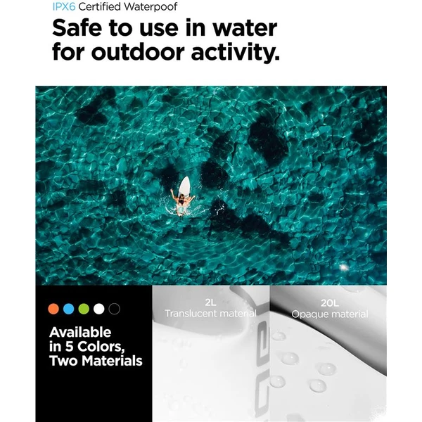 Spigen Aqua Shield WaterProof Dry Bag 20L + 2L A630 bílý - Pouzdra - Obrázek H6N5000701