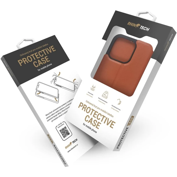RhinoTech flipové pouzdro Eco Case pro Apple iPhone 14 Pro hnědé - Pouzdra - Obrázek H6X7000701