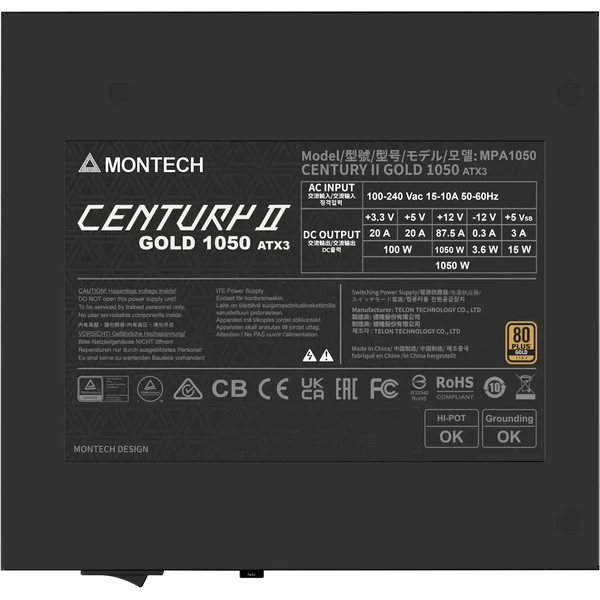 Montech CENTURY II 1050W - Zdroje - Obrázek H6YL000K01