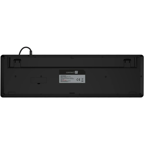 CONNECT IT DOODLE kancelářská drátová bíle podsvícená USB klávesnice, CZ + SK verze černá - Klávesnice - Obrázek H7N0000P01