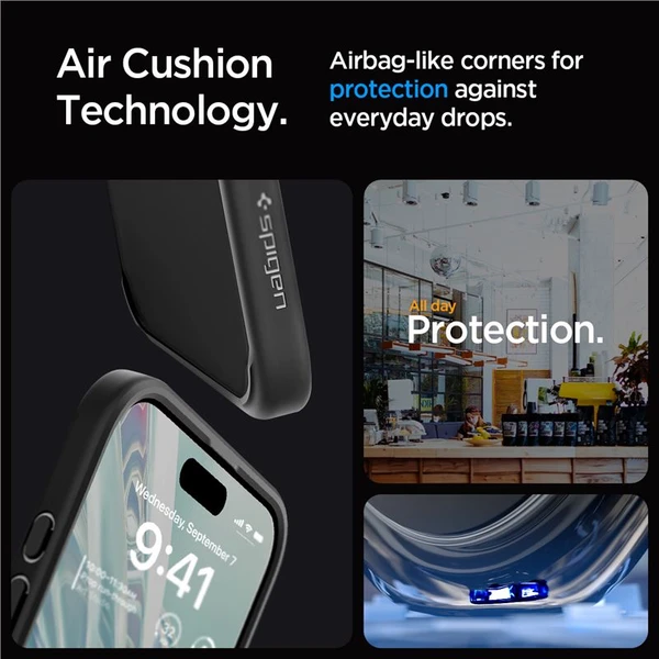 Spigen Crystal Hybrid kryt iPhone 15 Pro matně černý - Pouzdra - Obrázek H7U8000601
